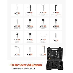 Pompa Pneumatica da 8 L per Estrazione e Distribuzione di Olio e Fluido di Trasmissione con 15 Adattatori ATF - Product Image 4