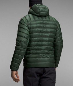 Chaqueta Acolchada con Capucha para Hombre, Ecológica, Verde, Estilo Urbano, Cierre de Cremallera, Resistente al Viento, Ropa de Invierno, 100% Poliéster - Product Image 4
