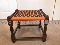 Eco-Friendly Apartment Ottoman Peeda <b>Stools</b> Natural Wooden Frame Space-Saving Multi-Purpose Modern Sitting <b>Stool</b> Bone Inlay - Product Image 4