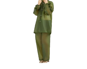Most selling product Unisex Gray Waterproof Rain Suit Full Sleeve Adult All Seasons Protective Coverall Jacket Pants Set - Product Image 2