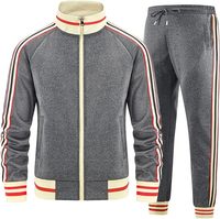 Setelan Olahraga Musim Dingin Premium Pria Jaket Latihan Fleece Lembut Celana Jogger Nyaman Pakaian Olahraga Atletik Luar Ruangan