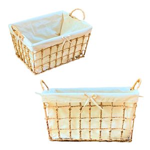 High-Quality Natural Water Hyacinth Seagrass Rattan Bamboo <b>STORAGE</b> BASKET with Cotton Liner for <b>Laundry</b> and Kitchen <b>Organization</b> - Product Image 1