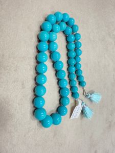 Perles rondes lisses en turquoise Sleeping Beauty AAA, 8-12 mm, pierres précieuses naturelles pour la création de bijoux, prix de gros - Product Image 1