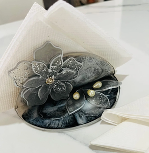 Portarrollos de Papel de Resina Epoxi con Diseño Floral, Elegante Portarrollos de Resina para Baño, Sala de Estar, Dormitorio, Decoración del Hogar - Product Image 6