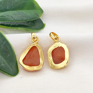 <b>Raw</b> Clear Quartz Collet Set Pendant Handmade Birthstone Gold Plated Charms Healing <b>Crystal</b> <b>Raw</b> Jewelry Pendant 10-12mm <b>Raw</b> Charm - Product Image 4