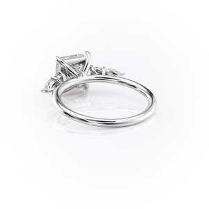 Anillo de Mujer con Diamante Moissanite en Forma de Princesa, Plata S925, Banda Lisa para Uso Diario - Product Image 2