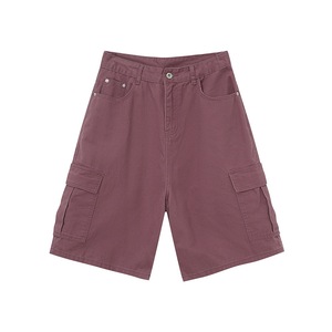 Loose Fit Men's Plaid Mid <b>Hip</b> Hop Breathable Anti-Wrinkle 100% Cotton Shorts Summer Wide Leg Button Fly - Product Image 3
