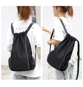 Hot Sale Customized Logo High Quality Sports Fitness Travel <b>Waterproof</b> Backpack 210d Cheap Polyester <b>Drawstring</b> <b>Bag</b> for Students - Product Image 5