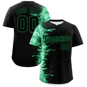 Maillots de baseball personnalisés unisexes pour adultes, en mesh antibactérien, col en V, manches courtes, avec emplacements pour logo personnalisé - Product Image 3