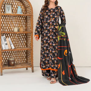 Conjunto de Vestido Khaddar de 3 Piezas para Mujer, Casual, de Alta Calidad, con Bordado Personalizado e Impresión Digital, Traje Shalwar Kameez para Damas - Product Image 1