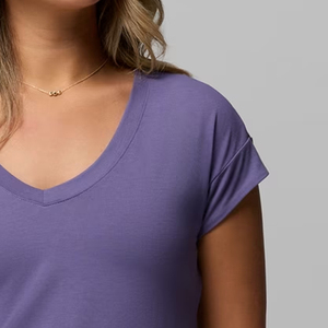 Camiseta de Mujer con Cuello en V, Talla Grande, Estilo Holgado, con Bordado, Moda Urbana de Verano, Hecho en Pakistán, Precio al por Mayor - Product Image 4