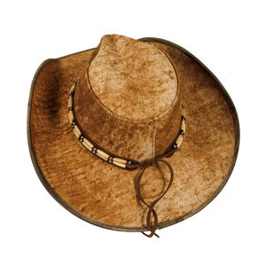 Sombrero Vaquero de Cuero Estilo Vintage Occidental de Ala Ancha para Adultos Unisex, Cuatro Estaciones, Duradero, para Montar al Aire Libre, a la Moda - Product Image 6