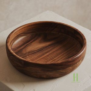 NUEVO DISEÑO, Tazón de Ensalada de Madera Natural, Ecológico, Estilo Japonés, Tazón de Madera Hecho a Mano para Servir, Vajilla para el Hogar y la Cocina - Product Image 1
