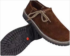 Chaussures décontractées pour hommes en cuir véritable marron, légères et confortables, à lacets, pour la marche et le voyage - Product Image 1