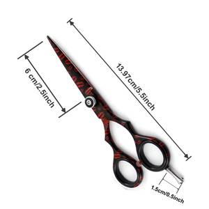 Ciseaux pour cheveux clairsemés, lame en acier inoxydable, 28 dents, lame tranchante, pour droitiers, usage professionnel, manche noir et rouge, taille moyenne - Product Image 4