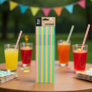 Pailles flexibles jetables CANAS de 26 cm pour les fêtes, les boissons et le plaisir! - Product Image 3