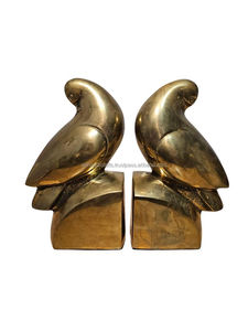Solid Brass <b>Bookends</b> with Minimalist Look – Clean and Simple Book Support for Modern Spaces - Product Image 4