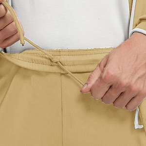 Unisex Khaki Tracksuit Full Zipper Sporty Sweatshirt And <b>Pants</b> Set With White Panels Breathable Regular Fit Autumn Wear - Product Image 5