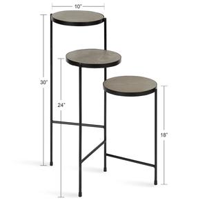 กระถางต้นไม้โลหะสีดำและสีเทา - Product Image 4