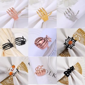 แหวนผ้าเช็ดปากรูปมือสีดำสุดหลอน ดีไซน์แบบโกธิคสุดสยอง สำหรับตกแต่งโต๊ะวันฮาโลวีน ธีมปาร์ตี้สยองขวัญ และการจัดตกแต่งที่น่าขนลุก - Product Image 2