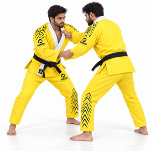 ชุดยูโด BJJ ผ้าทอสีทอง ระบายอากาศได้ดี เป็นมิตรกับสิ่งแวดล้อม ป้องกันแบคทีเรีย ผ้ากันหด น้ำหนักเบา ชุดยูโดบราซิลเลียนยิวยิตสู  แจ็คเก็ตผ้าฝ้ายมาตรฐาน IBJJF - Product Image 4