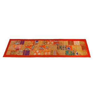 Vintage Embroidered Cotton <b>Table</b> <b>Runner</b> Floral Patchwork Rectangle <b>Table</b> Mat Washable Decor for Home Wedding Party - Product Image 2
