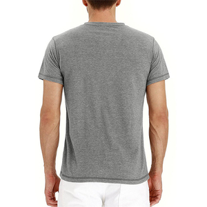 Custom Men's Fashion 100% Cotton T-<b>Shirt</b> Classic <b>Waffle</b> Top with Button Neck Male Tee <b>Shirt</b> - Product Image 5