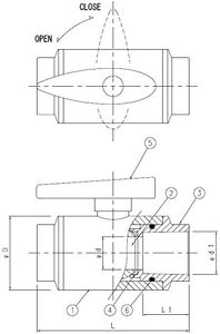 Vanne compacte Kansaikako en PVC résistant à la corrosion, raccords à souder au solvant TS, taille de port 50A, origine Japon, OBM personnalisé - Product Image 4