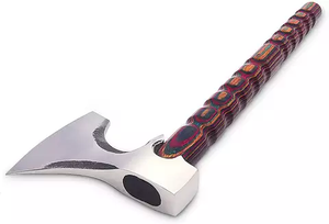 Handmade <b>Axe</b> D2 Steel Blade Wood <b>Handle</b> With Leather Sheath Outdoor Knife - Product Image 4