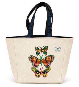Custom <b>Canvas</b> Tote <b>Bag</b> Reusable Shopping Handbag Embroidered Butterfly Christmas Birthday Gift <b>Bag</b> Unisex <b>Large</b> Capacity - Product Image 1