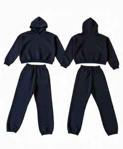 Ensemble de survêtement polaire personnalisé pour l'hiver, sweat à capuche et pantalon, vente en gros, ensemble de sport 2 pièces pour femme, marque personnalisée - Product Image 6