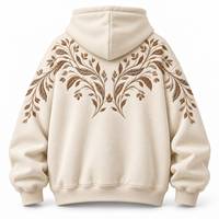 Sweat à capuche brodé unisexe de qualité supérieure, coupe décontractée et poignets côtelés pour un style streetwear quotidien