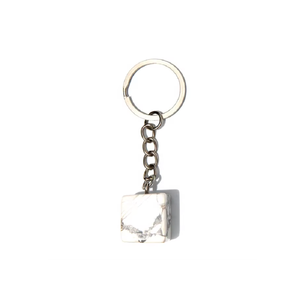 Porte-clés en cristal de haute qualité, cube d'howlite, porte-clés en pierre naturelle, cadeaux pour femmes, grossiste en porte-clés - Product Image 2