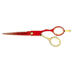 Ciseaux de barbier rouges en acier inoxydable japonais, parfaits pour les stylistes, 5,75 pouces, ciseaux de coupe de cheveux en acier inoxydable, ciseaux de barbier - Product Image 1