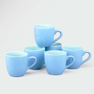 Blue Ocean Set of 6 Ceramic <b>Tea</b> Cups - Product Image 1