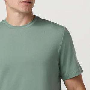 Service OEM, prix d'usine pour les commandes en gros, t-shirt homme à col rond, tissu doux, coupe décontractée et confortable, manches courtes. - Product Image 4