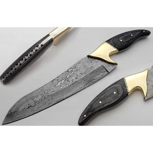 Cuchillo de Chef Personalizado Hecho a Mano Jexmoo con Hoja de Acero de Damasco de 8 Pulgadas, Mango de Madera y Funda de Cuero - Regalo para Chef - Product Image 5