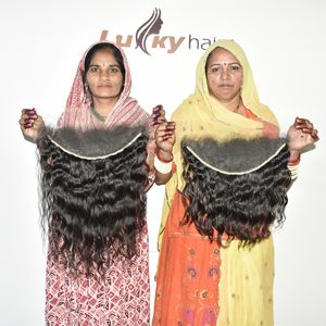 Extensiones de Cabello Humano Virgen 100% Natural, Doble Trama a Máquina, HD 13*6 Frontal Ondulado, Sin Procesar, Cutícula Alineada, Precio al Por Mayor - Product Image 1