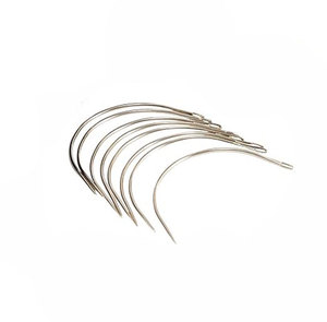 Aiguille à tisser de type C en acier inoxydable, aiguille courbée pour extensions de cheveux, couture de perruques et travaux de tissage - Product Image 2