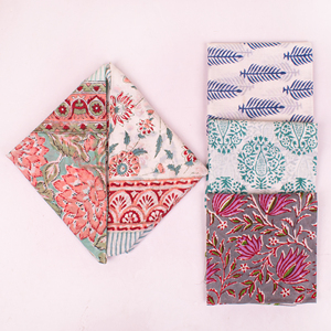 Multi-colour Handmade Block Printed Cotton Bandana Eco-Friendly <b>Head</b> <b>Wrap</b> Stylish Unisex Square Scarf Organic Neck Accessory - Product Image 1