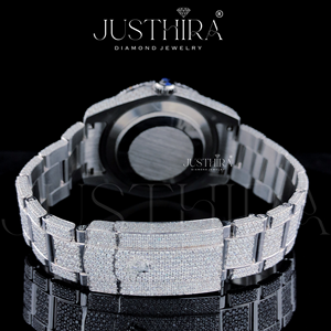 Reloj de Diamantes de Lujo Totalmente Cubierto de Diamantes, Edición Premium Shine, Reloj de Pulsera con Diamantes VVS, Pieza de Lujo de Alta Gama - Product Image 5