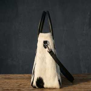 Sac fourre-tout en cuir véritable de qualité supérieure, avec poignée douce, style artisanal vintage, double poche arrière, sacs à bandoulière. - Product Image 6