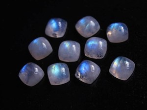 <b>Top</b> High Quality Natural <b>Rainbow</b> Moonstone Cushion Cabochon Loose Gemstone Jewelry Making Flat Wholesale Manufacturer Bulk Craft - Product Image 2