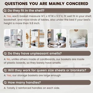 Lot de 4 grands paniers de rangement en tissu avec poignées pour l'organisation de la maison, paniers en tissu pour étagères, organisateurs - Product Image 6