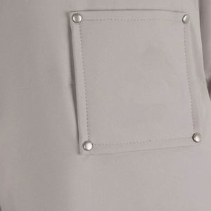 Chaqueta Acolchada Beige para Mujer con Capucha con Ribete de Piel, Cierre de Cremallera, Manga Larga, Abrigo Grueso de Invierno, Color Sólido, Relleno de Poliéster - Product Image 3