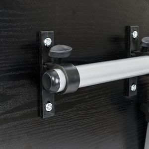 Bureau d'ordinateur amovible multifonctionnel à cinq roues pour usage domestique, noir et argenté, XH Lifting - Product Image 4