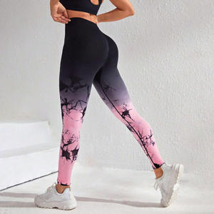 OEM 2026 <b>legging</b> high waist seamless Knitted gradient <b>tie</b> <b>dye</b> yoga <b>leggings</b> women fashion athletic wear yoga long <b>leggings</b> - Product Image 2