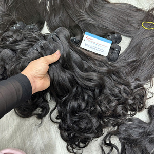 Tissage de cheveux vietnamiens bruts, ondulés naturels, double épaisseur, cuticules alignées, prix d'usine, coupés à partir de cheveux 100% naturels non traités - Product Image 1