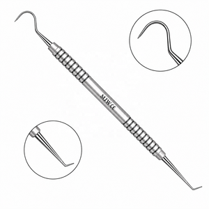 เครื่องมือสำรวจช่องปาก Dental Explorer 6/23 แบบสองหัว ทำจากสแตนเลสสตีล สำหรับการวินิจฉัย ปลายงอละเอียด ได้รับการรับรองมาตรฐาน CE ISO - Product Image 1