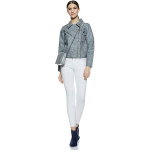 Wholesale Motorcycle Ladies Genuine Sheep Leather <b>Jacket</b> Cropped Bomber Style Fashion <b>Spring</b> Real Leather <b>Jacket</b> <b>Women</b> - Product Image 1